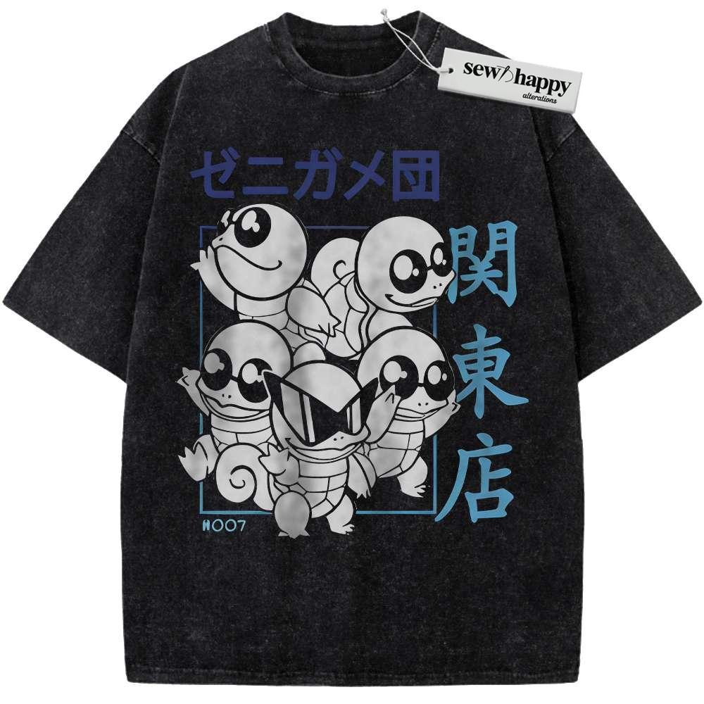 Wash Tee Squirtle Shirt, Pokemon shirt, Anime Shirt, Vintage Tee Wash Tee Squirtle Shirt, Pokemon shirt, Anime Shirt, Vintage Tee - Image 1