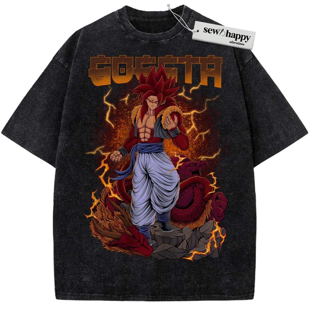 Wash Tee SSJ4 Vegito Shirt, Dragon Ball Z Shirt, DBZ Shirt, Anime Shirt, Vintage T-Shirt