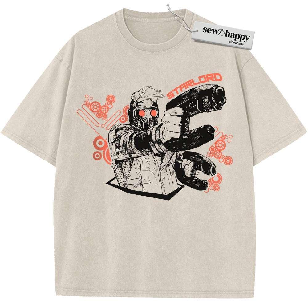Wash Tee Star-Lord Shirt, Guardians of the Galaxy Shirt, Marvel Comics Shirt, Vintage T-Shirt