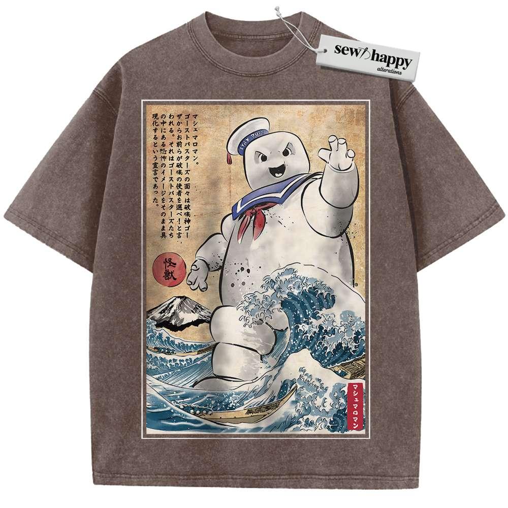Wash Tee Stay Puft Marshmallow Man Shirt, Ghostbusters Shirt, Halloween Shirt, Horror Shirt, Vintage T-Shirt