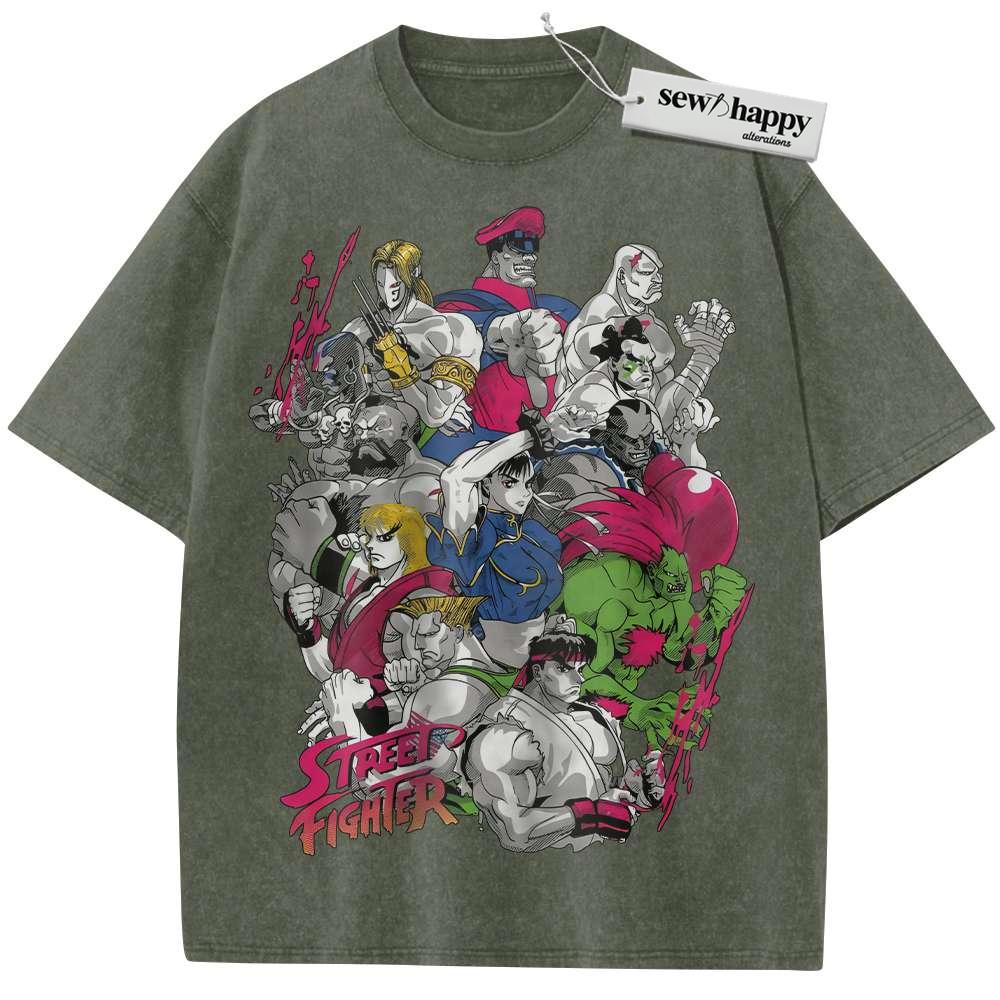 Wash Tee Street Fighter Shirt, Game Shirt, Vintage Tee