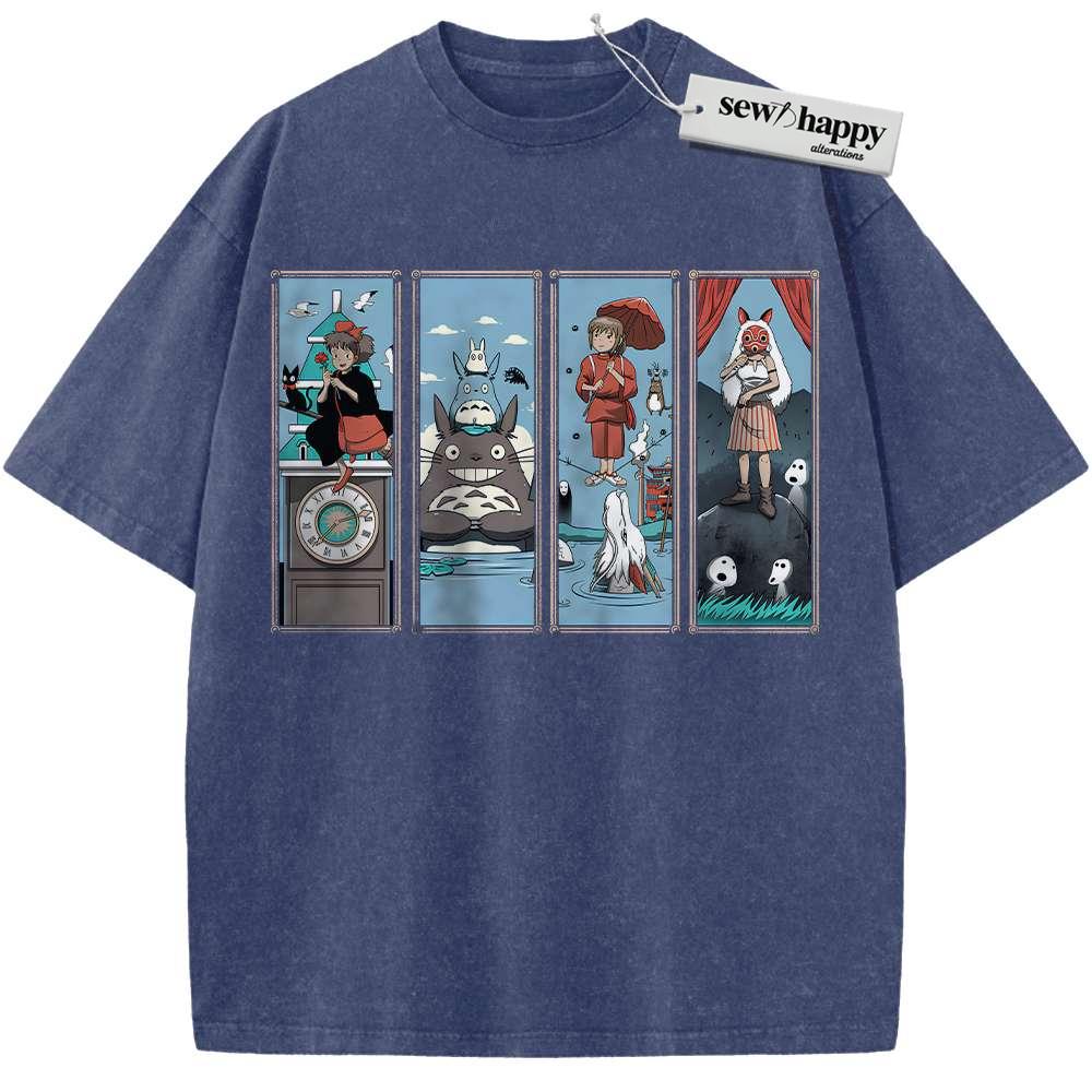 Wash Tee Studio Ghibli Shirt, Anime Shirt, Vintage T-Shirt