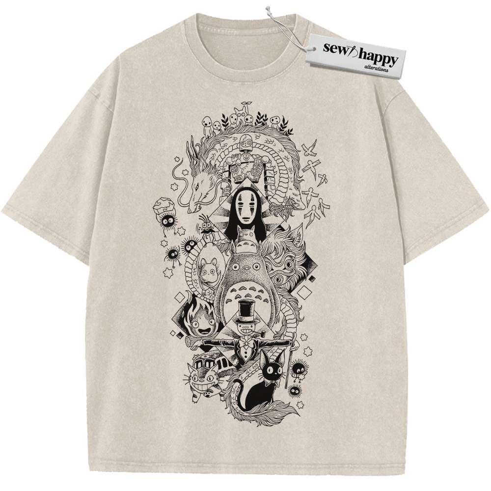 Wash Tee Studio Ghibli Shirt, Anime Shirt, Vintage Tee
