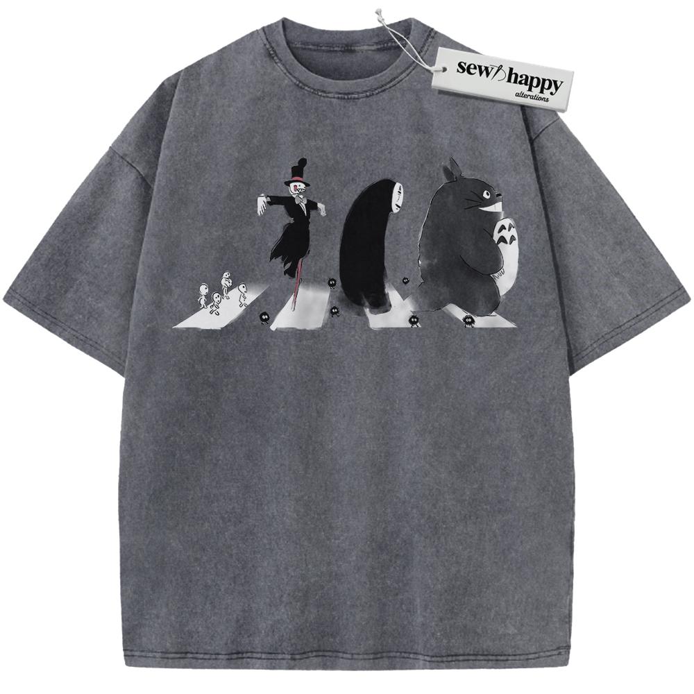 Wash Tee Studio Ghibli Shirt, Anime Vintage Tee