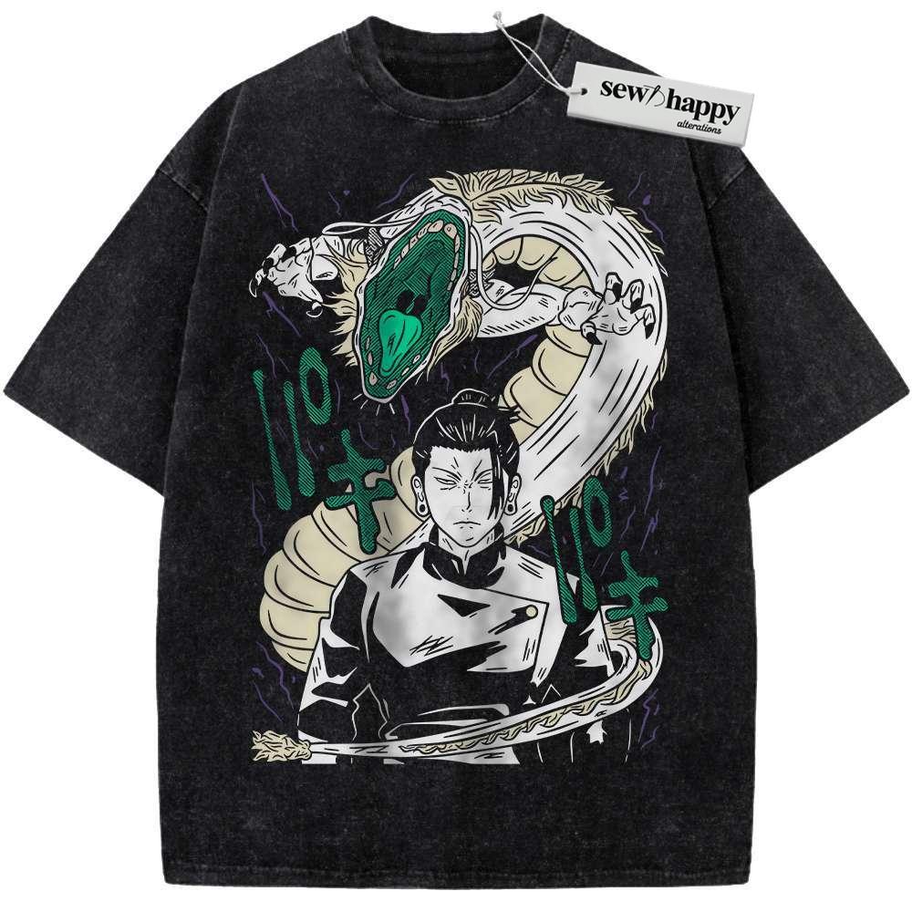 Wash Tee Suguru Geto Shirt, Jujutsu Kaisen Shirt, Anime Shirt, Vintage T-Shirt