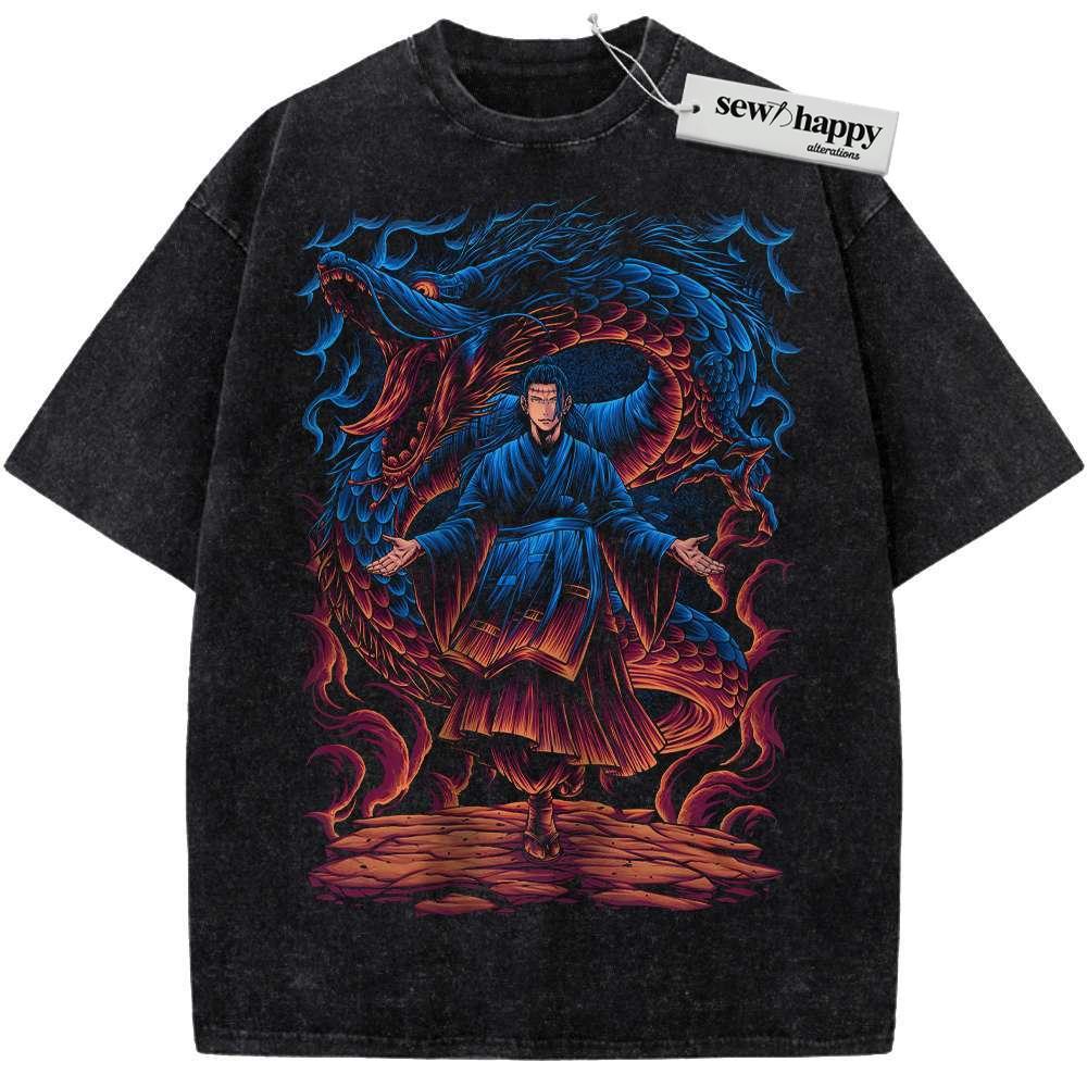 Wash Tee Suguru Geto Shirt, Jujutsu Kaisen Shirt, Anime Shirt, Vintage Tee
