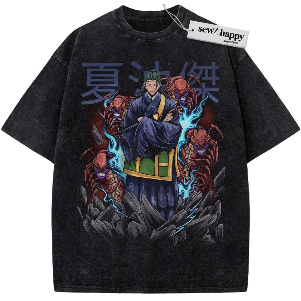 Wash Tee Suguru Geto Shirt, Jujutsu Kaisen Shirt, Anime Shirt, Vintage Tee