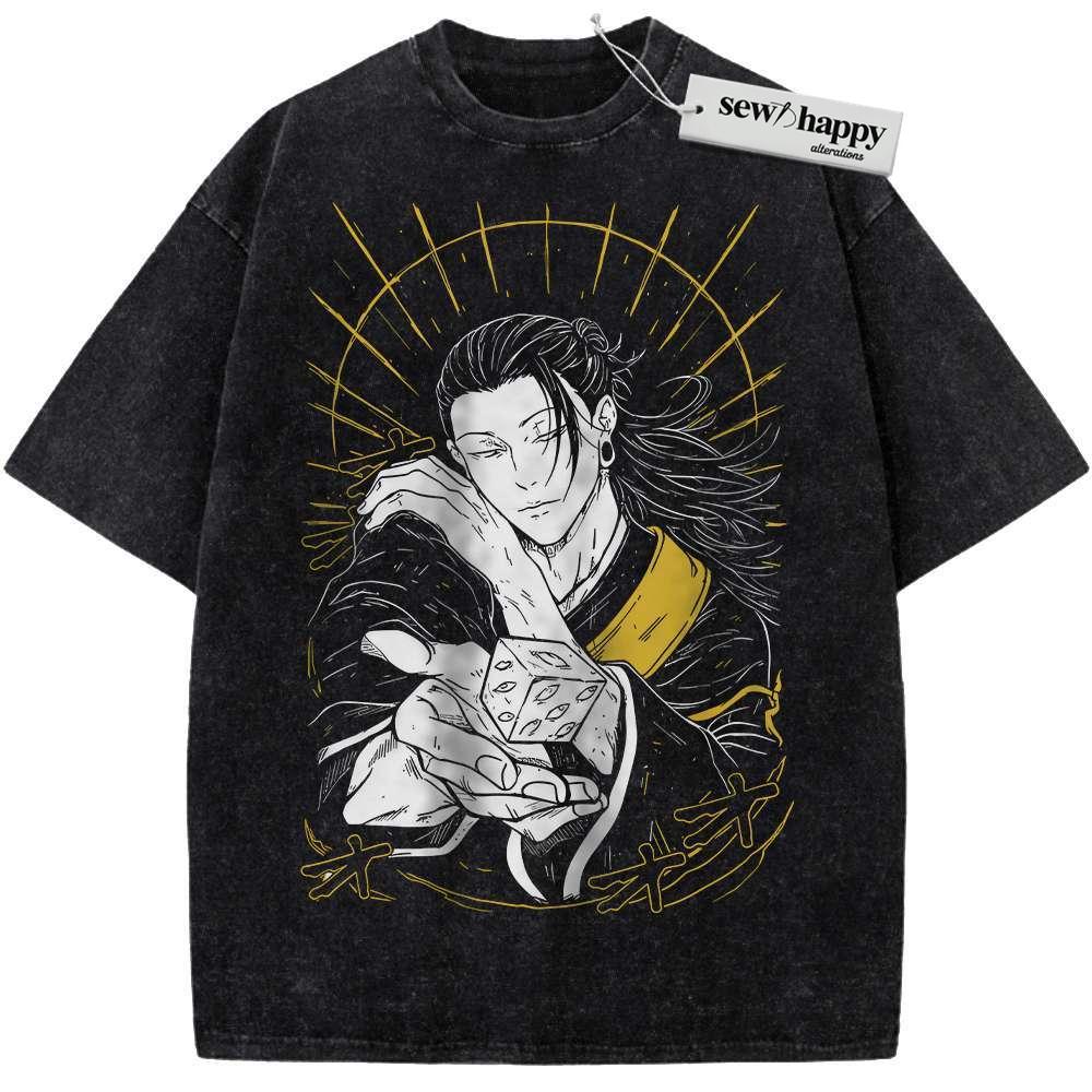Wash Tee Suguru Geto Shirt, Jujutsu Kaisen Shirt, Anime Shirt, Vintage Tee Wash Tee Suguru Geto Shirt, Jujutsu Kaisen Shirt, Anime Shirt, Vintage Tee - Image 1
