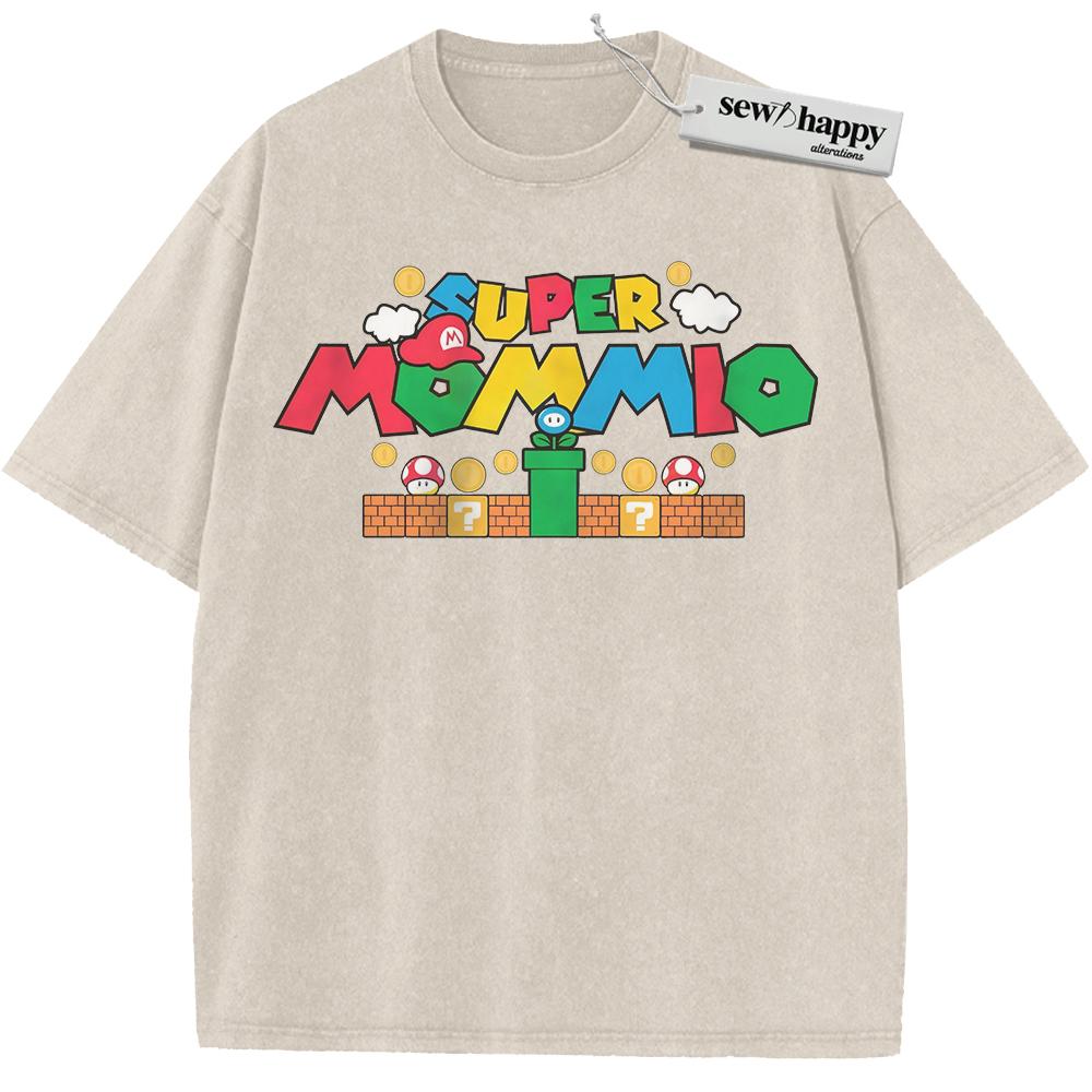 Wash Tee Super Mario Shirt, Mother's Day Shirt, Game Shirt, Vintage Tee