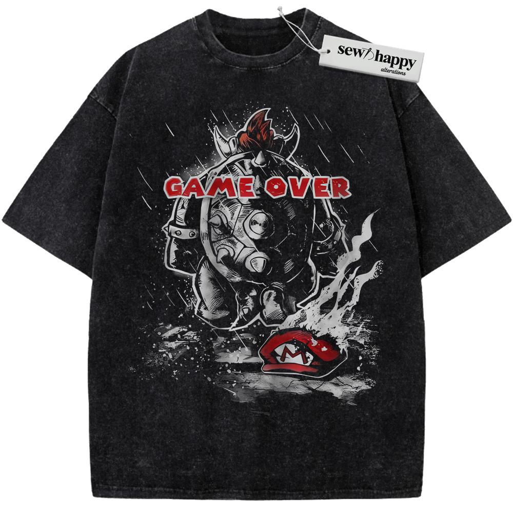 Wash Tee Super Mario Shirt, Super Smash Bros Shirt, Game Shirt, Anime Shirt, Vintage Tee