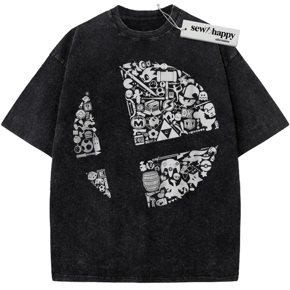 Wash Tee Super Smash Bros Shirt, Game Shirt, Vintage Tee