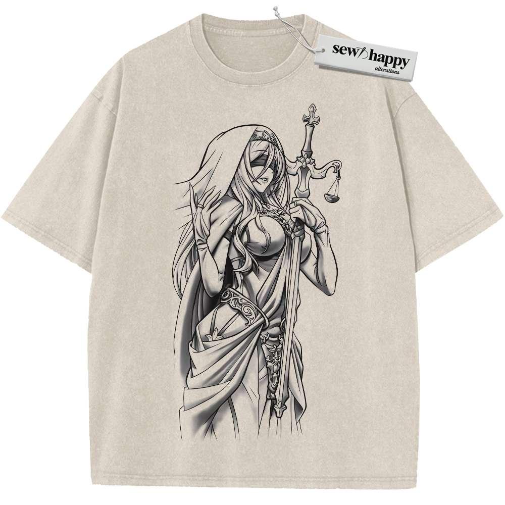 Wash Tee Sword Maiden Shirt, Goblin Slayer Shirt, Anime Shirt, Vintage T-Shirt