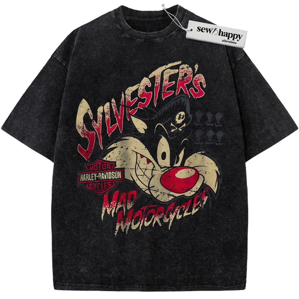 Wash Tee Sylvester Shirt, Looney Tunes Shirt, Animated Shirt, Vintage T-Shirt