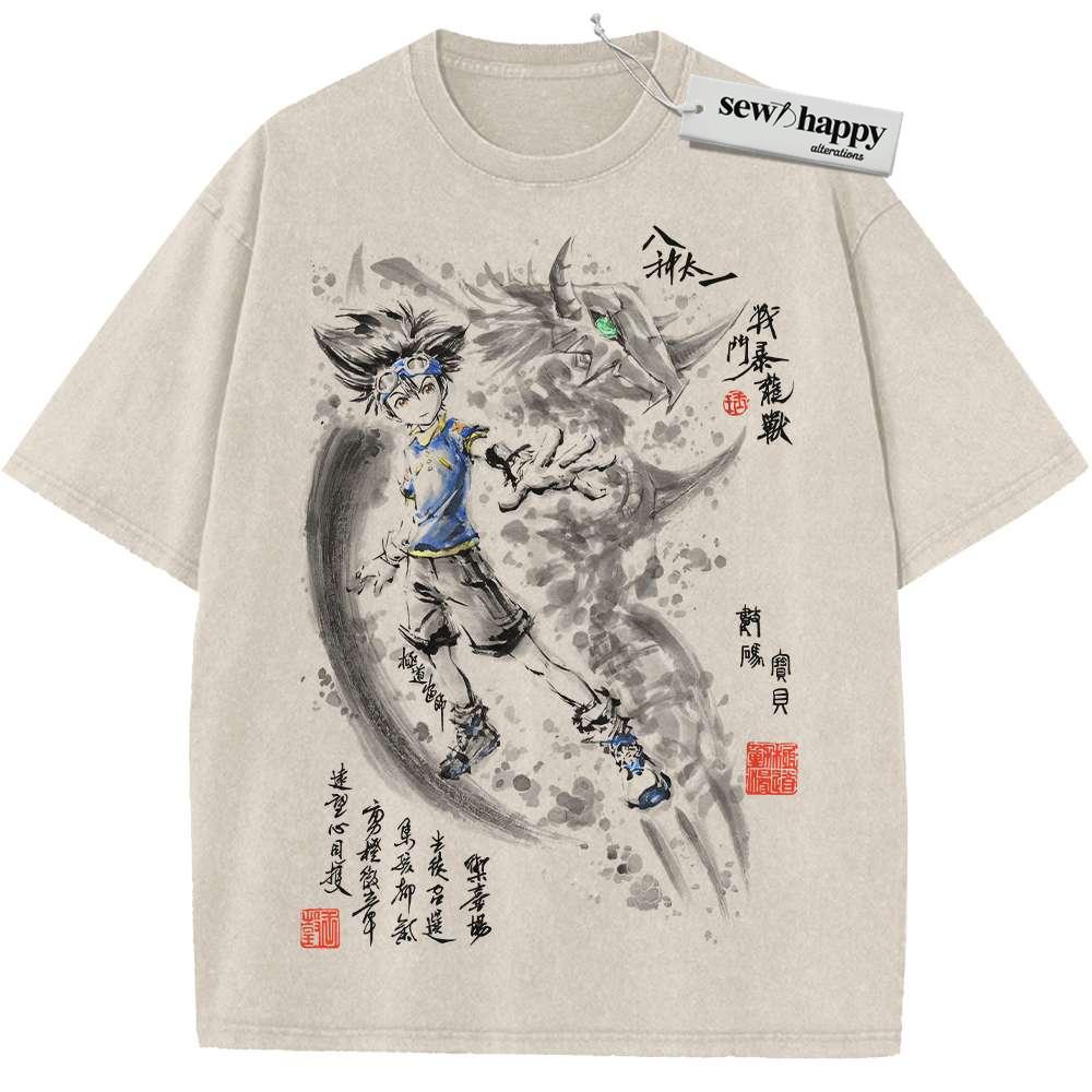 Wash Tee Taichi Kamiya Shirt, Agumon Shirt, Digimon Adventure Shirt, Anime Shirt, Vintage Tee