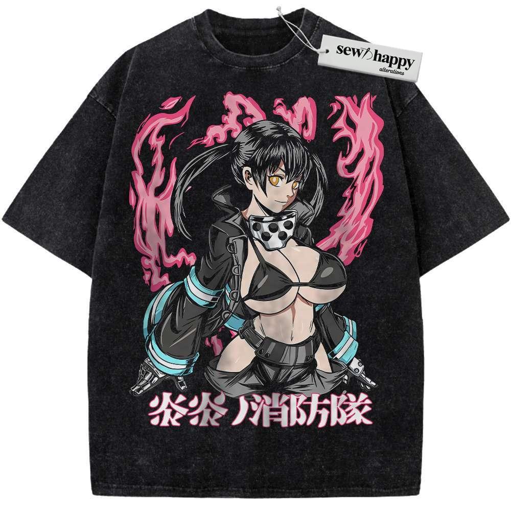 Wash Tee Tamaki Kotatsu Shirt, Fire Force Shirt, Anime Shirt, Vintage T-Shirt
