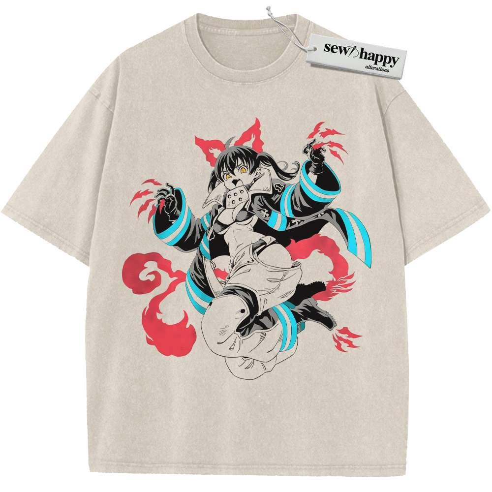 Wash Tee Tamaki Kotatsu Shirt, Fire Force Shirt, Anime Shirt, Vintage T-Shirt Wash Tee Tamaki Kotatsu Shirt, Fire Force Shirt, Anime Shirt, Vintage T-Shirt - Image 1