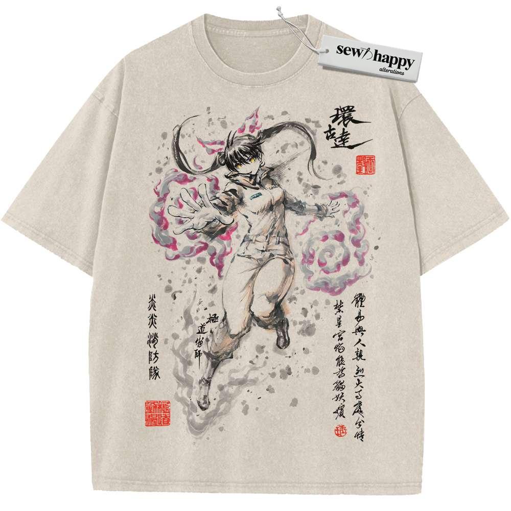 Wash Tee Tamaki Kotatsu Shirt, Fire Force Shirt, Anime Shirt, Vintage Tee