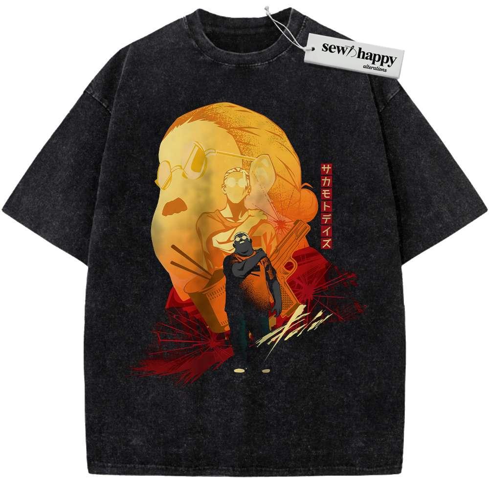 Wash Tee Taro Sakamoto Shirt, Sakamoto Days Shirt, Anime Shirt, Vintage T-Shirt