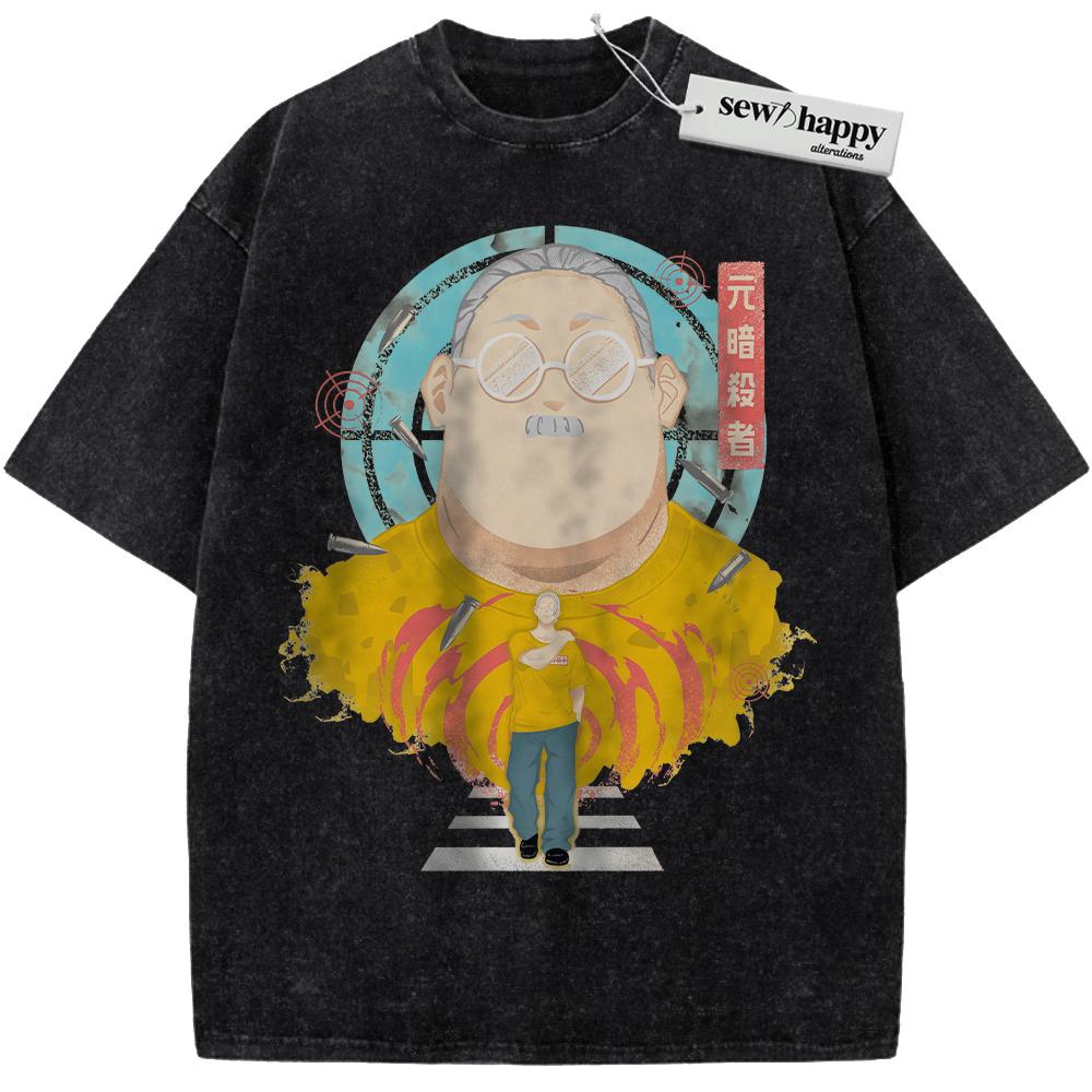 Wash Tee Taro Sakamoto Shirt, Sakamoto Days Shirt, Anime Shirt, Vintage Tee