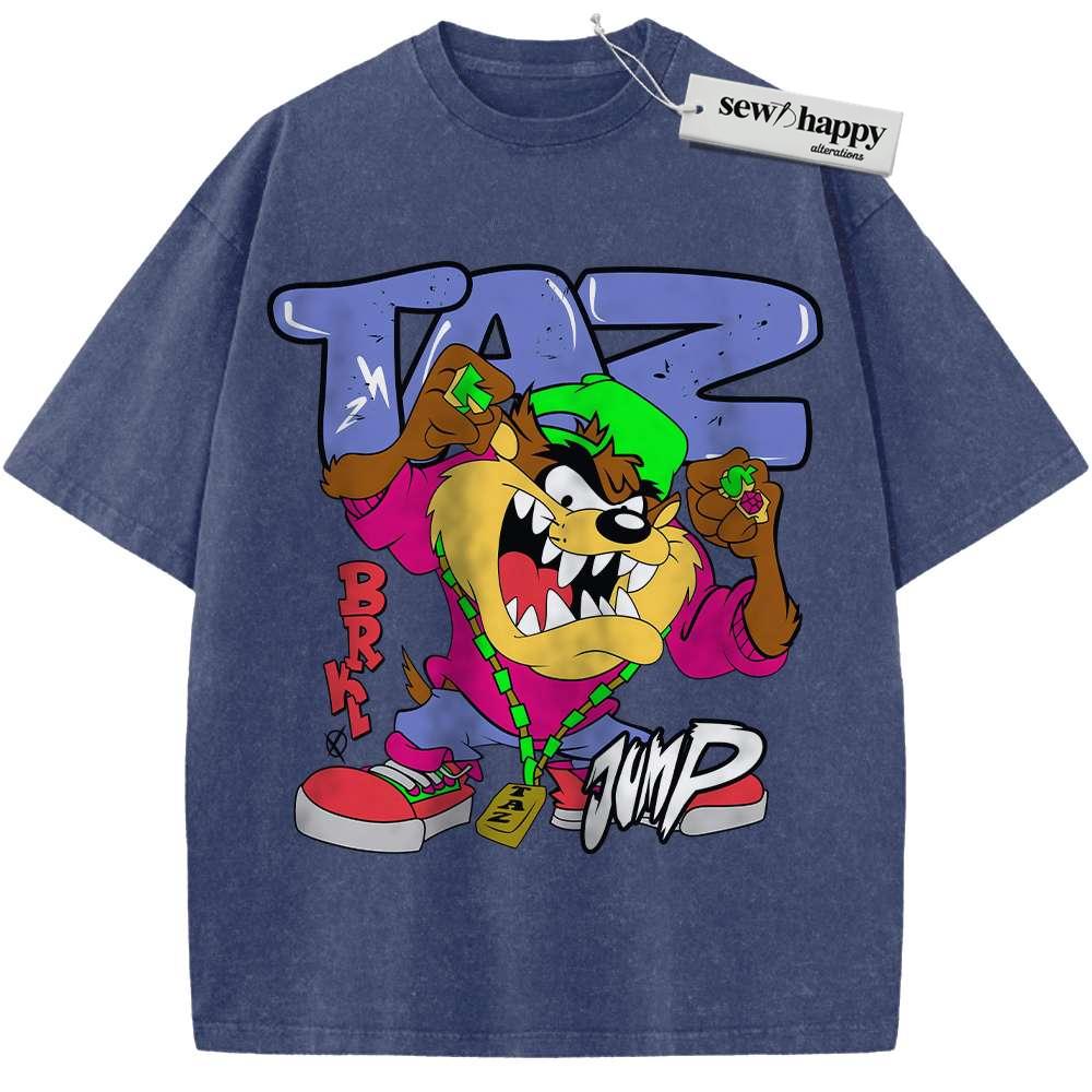 Wash Tee Tasmanian Devil Shirt, Looney Tunes Shirt, Cartoon Shirt, Vintage Tee