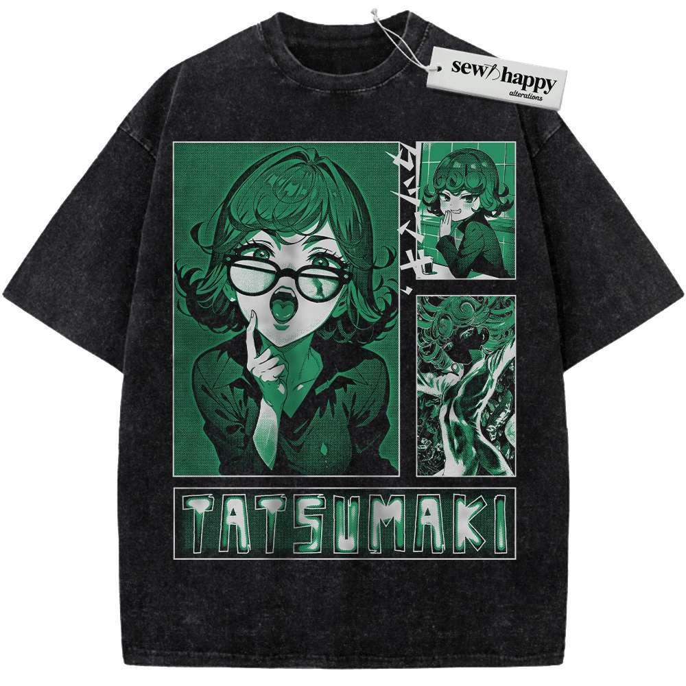 Wash Tee Tatsumaki Shirt, One Punch Man Shirt, Anime Shirt, Vintage Tee