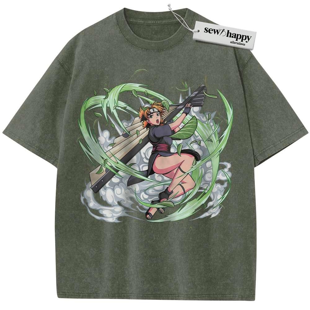 Wash Tee Temari Nara Shirt, Naruto Shirt, Anime Shirt, Vintage T-Shirt