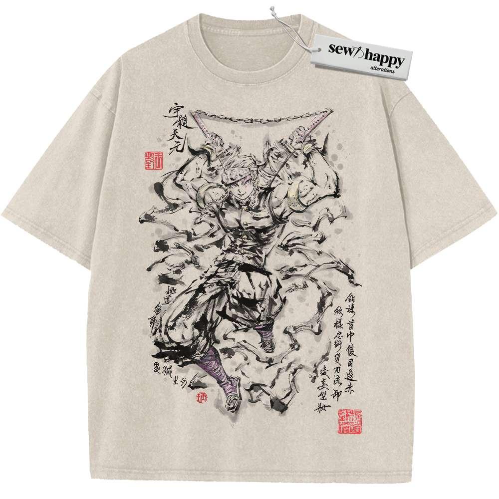 Wash Tee Tengen Uzui Shirt, Demon Slayer Shirt, Anime Shirt, Vintage T-Shirt Wash Tee Tengen Uzui Shirt, Demon Slayer Shirt, Anime Shirt, Vintage T-Shirt - Image 1