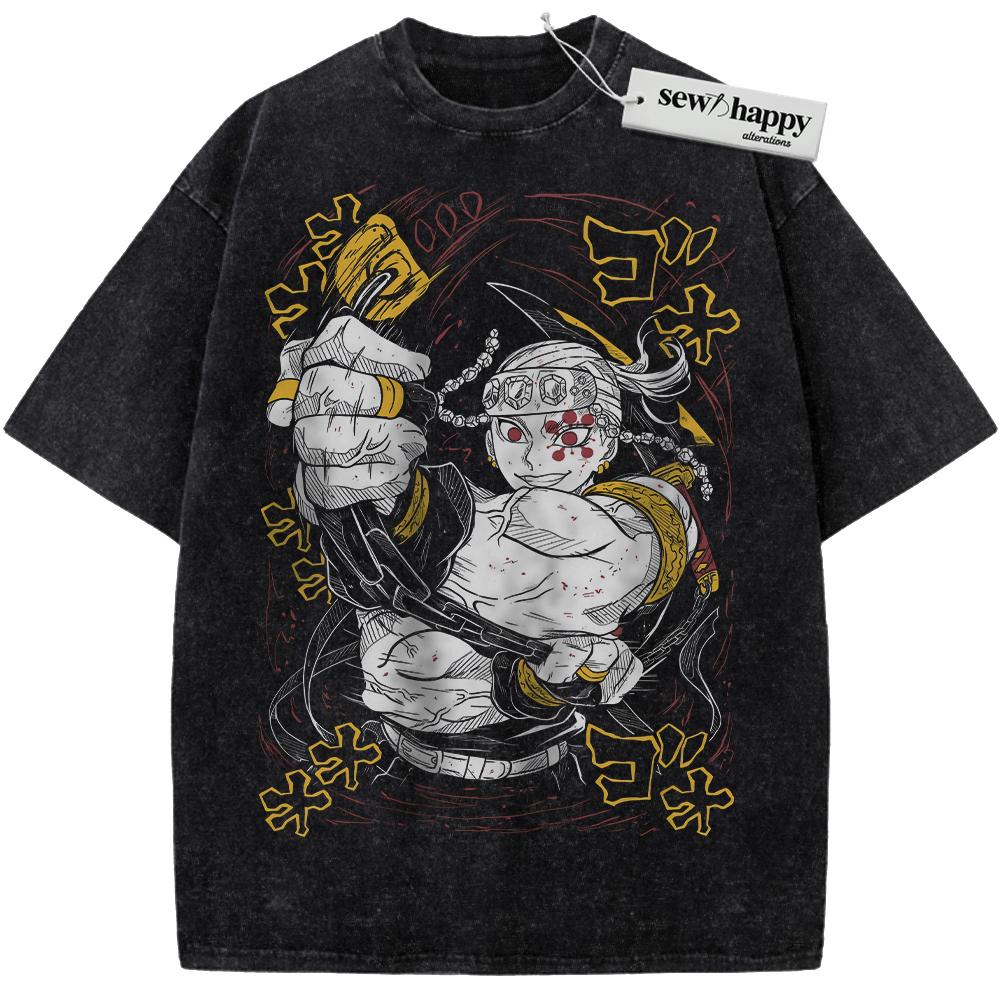 Wash Tee Tengen Uzui Shirt, Demon Slayer Shirt, Anime Shirt, Vintage T-Shirt Wash Tee Tengen Uzui Shirt, Demon Slayer Shirt, Anime Shirt, Vintage T-Shirt - Image 1