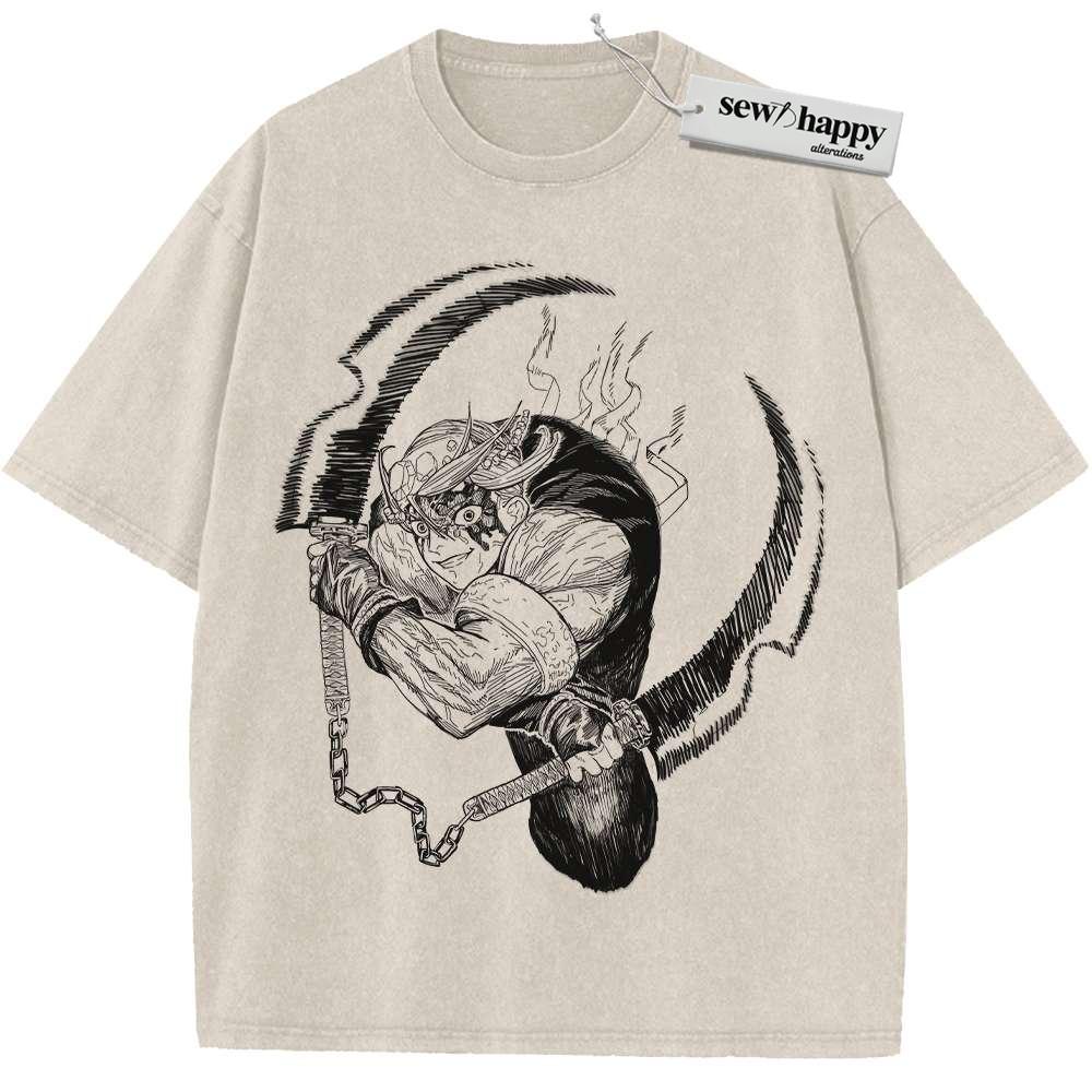 Wash Tee Tengen Uzui Shirt, Demon Slayer Shirt, Anime Shirt, Vintage Tee