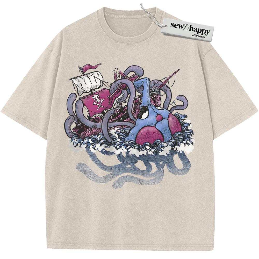 Wash Tee Tentacruel Shirt, Pokemon Shirt, PKM Shirt, Anime Shirt, Vintage T-Shirt