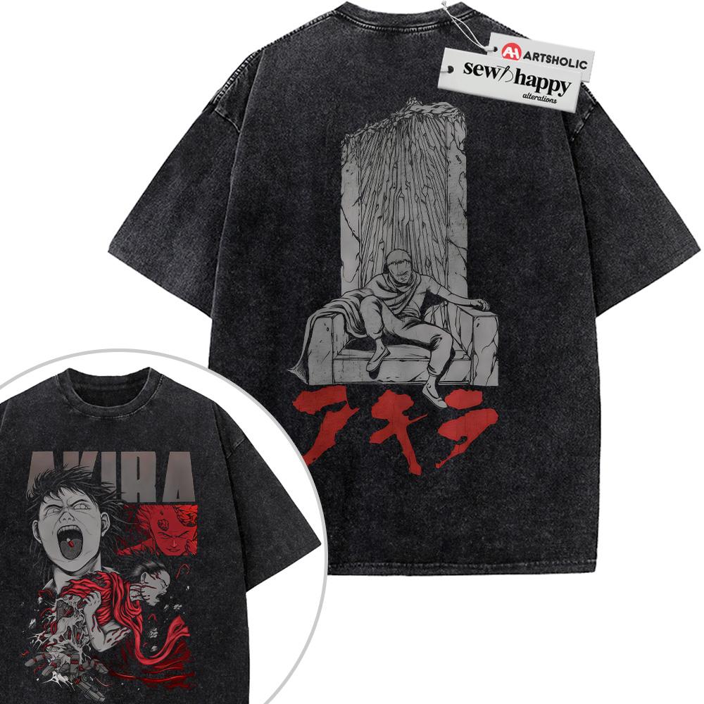 Wash Tee Tetsuo Shima Shirt, Akira Shirt, Anime Shirt, Vintage T-Shirt 2-Sided