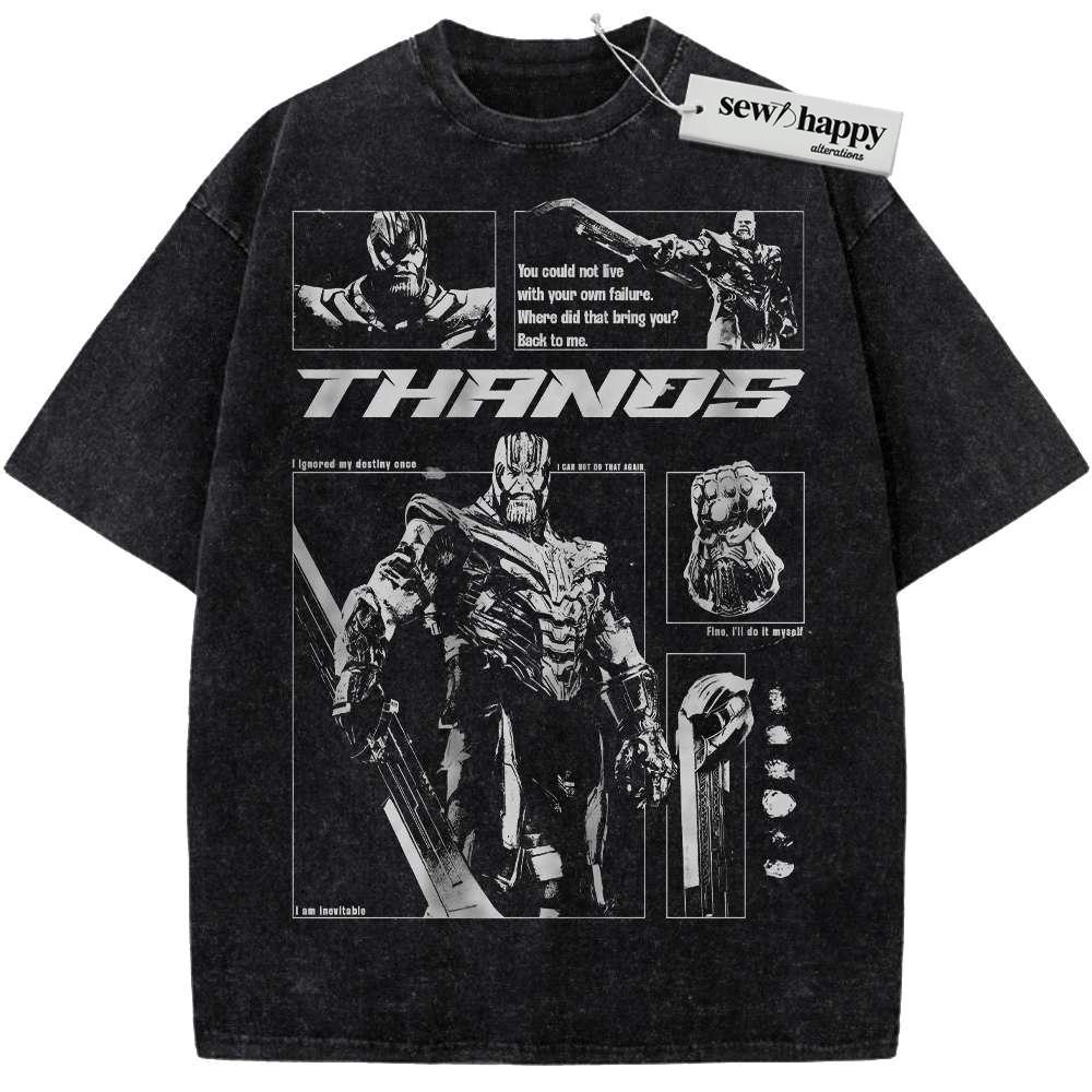 Wash Tee Thanos Shirt, Marvel Comics Shirt, Vintage T-Shirt