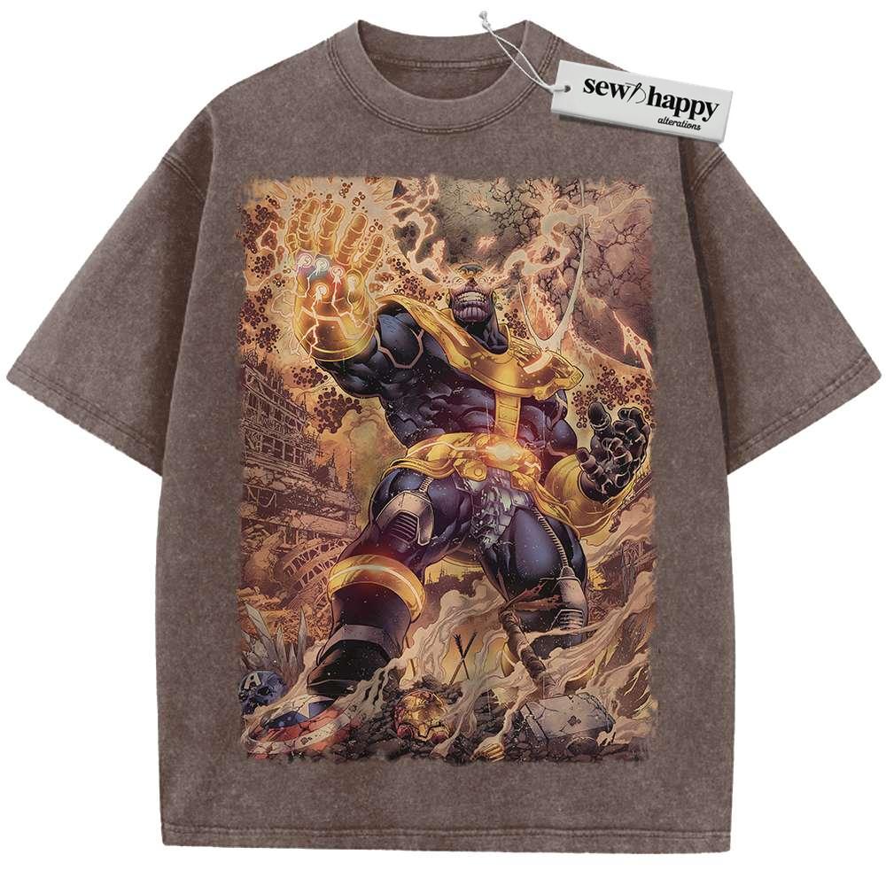 Wash Tee Thanos Shirt, Marvel Comics Shirt, Vintage Tee Wash Tee Thanos Shirt, Marvel Comics Shirt, Vintage Tee - Image 1