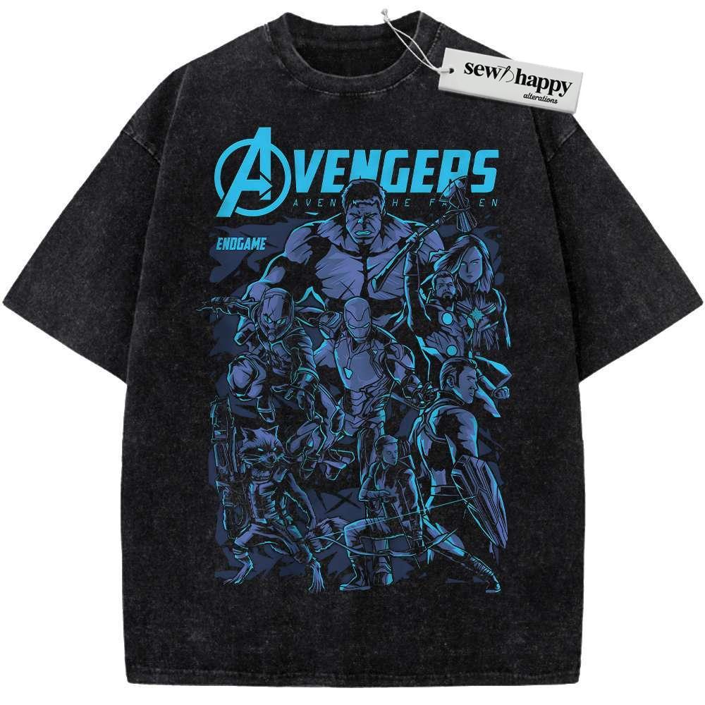 Wash Tee The Avengers Shirt, Marvel Comics Shirt, Vintage T-Shirt