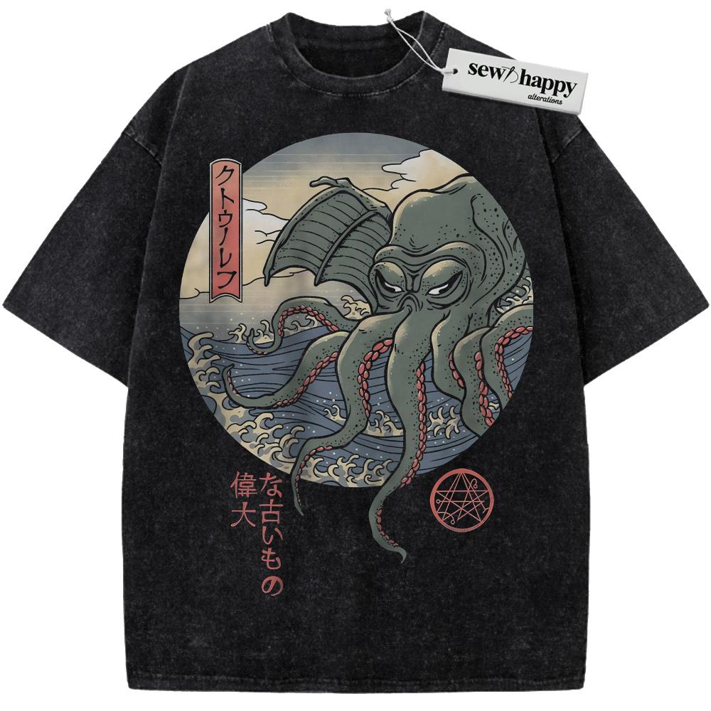 Wash Tee The Call of Cthulhu Shirt, Game Shirt, Vintage Tee