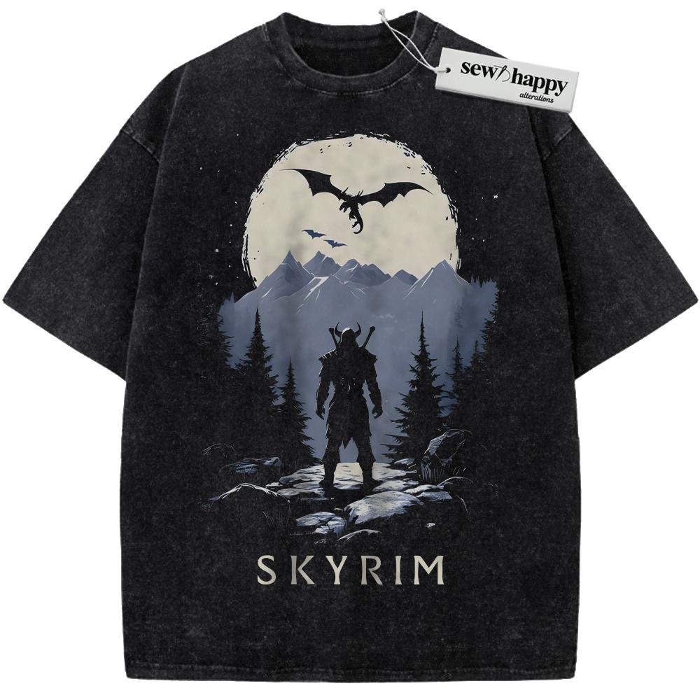 Wash Tee The Elder Scrolls V: Skyrim Shirt, Game Shirt, Vintage Tee