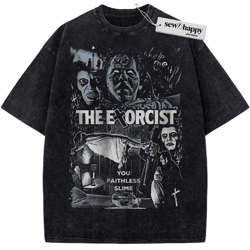 Wash Tee The Exorcist Shirt, Halloween Shirt, Horror Movie Shirt, Vintage T-Shirt