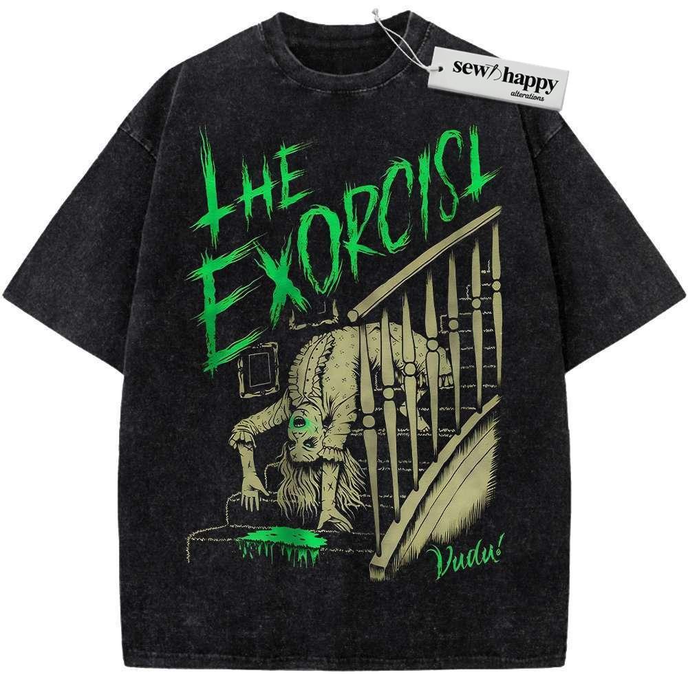 Wash Tee The Exorcist Shirt, Halloween Shirt, Horror Shirt, Vintage T-Shirt Wash Tee The Exorcist Shirt, Halloween Shirt, Horror Shirt, Vintage T-Shirt - Image 1