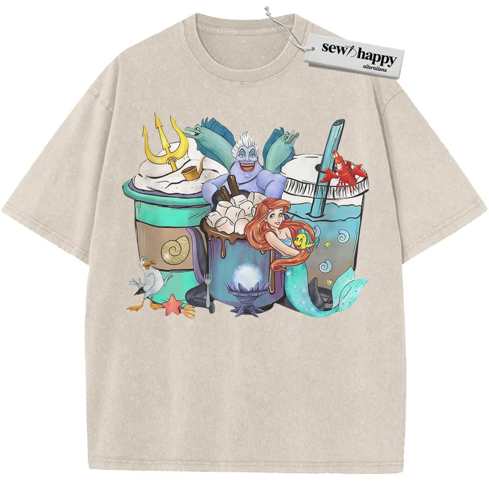 Wash Tee The Little Mermaid Shirt, Animated Shirt, Vintage T-Shirt