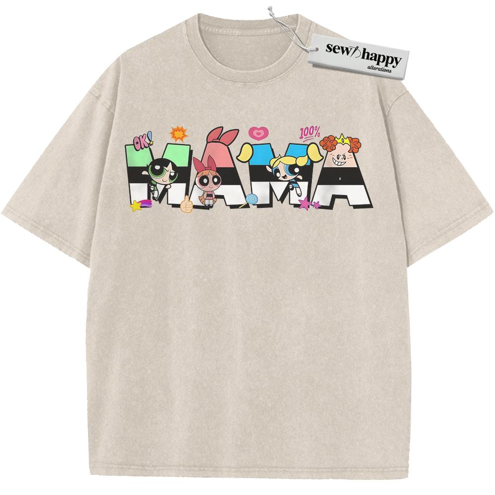 Wash Tee The Powerpuff Girls Shirt, Mother's Day Shirt, Animated Shirt, Vintage T-Shirt