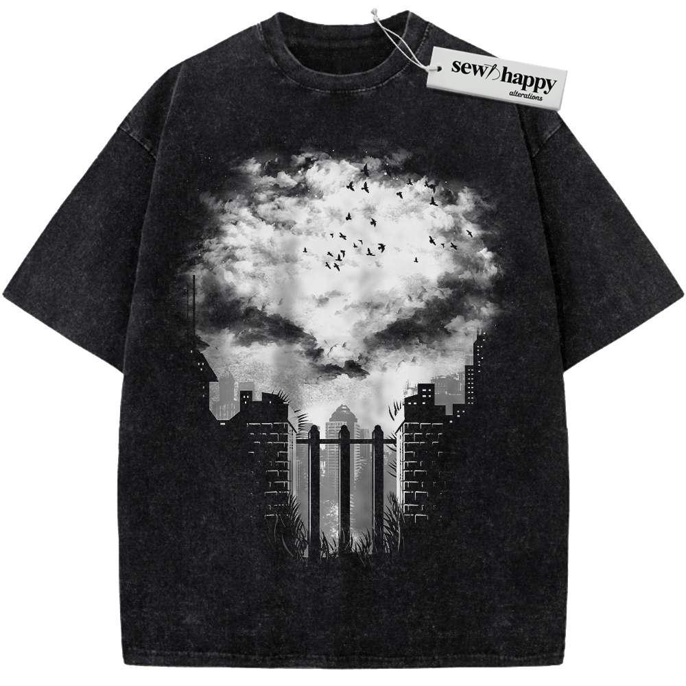 Wash Tee The Punisher Shirt, Marvel Comics Shirt, Vintage T-Shirt Wash Tee The Punisher Shirt, Marvel Comics Shirt, Vintage T-Shirt - Image 1