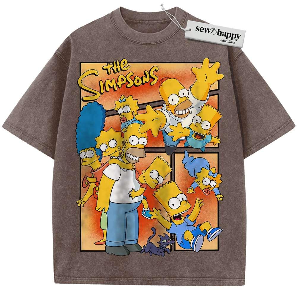 Wash Tee The Simpsons Shirt, Animated Shirt, Vintage Tee
