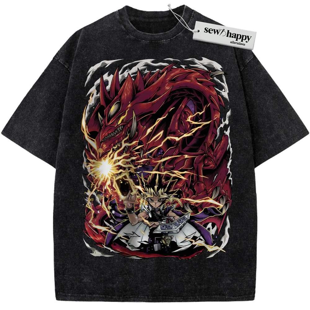Wash Tee The Sky Dragon of Osiris Shirt, Yugi Muto Shirt, Anime Shirt, Vintage Tee