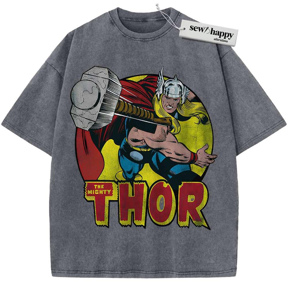 Wash Tee Thor Shirt, Marvel Comics Shirt, Vintage T-Shirt