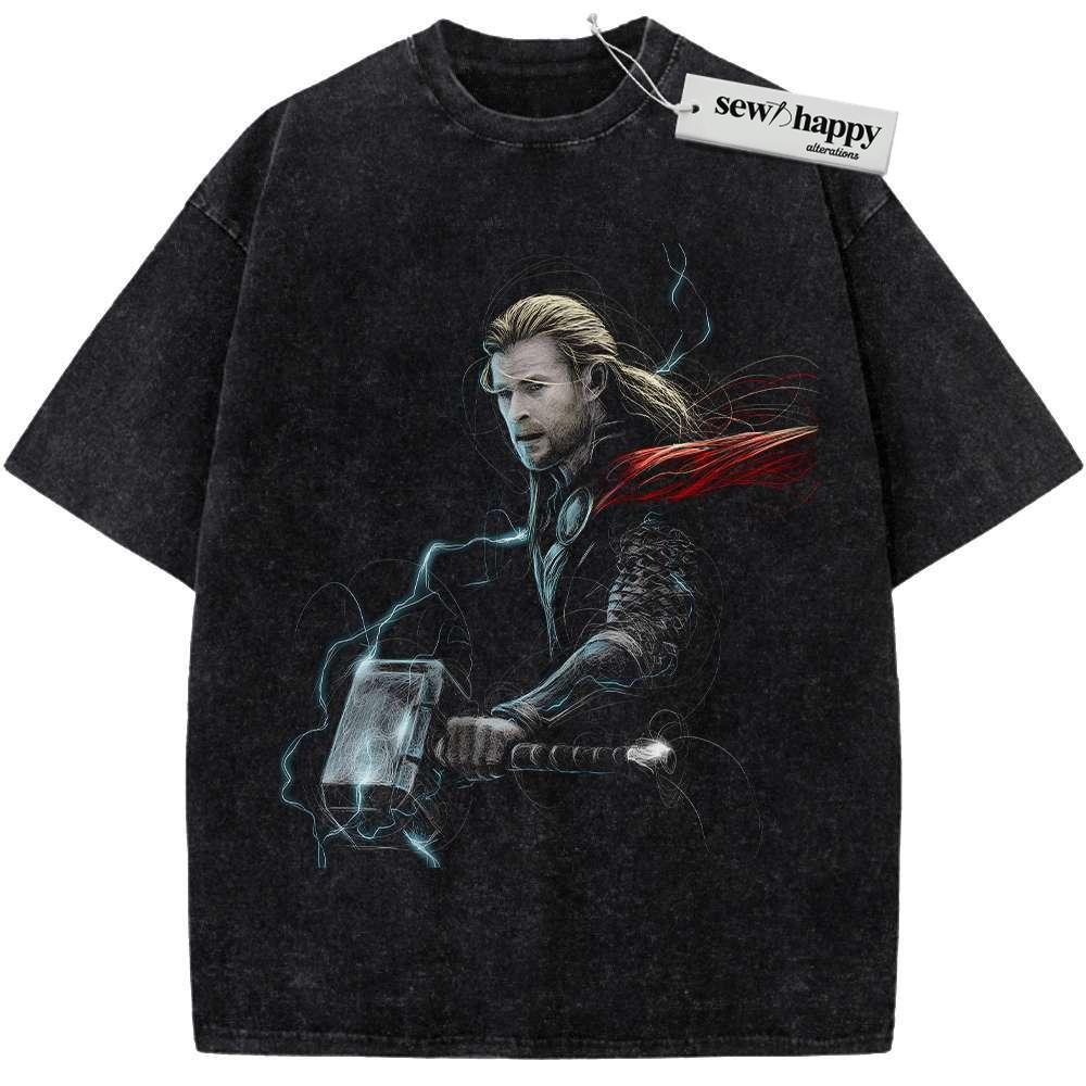 Wash Tee Thor Shirt, Marvel Comics Shirt, Vintage T-Shirt