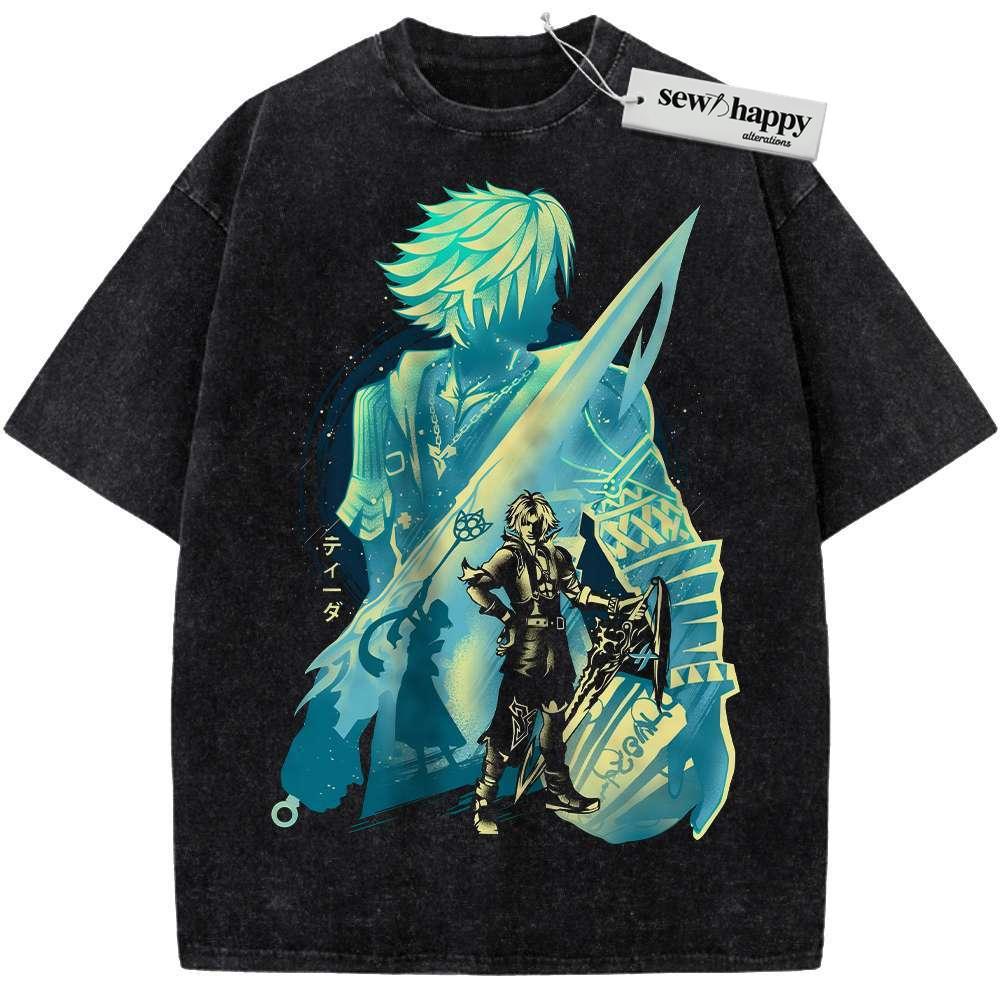 Wash Tee Tidus Shirt, Final Fantasy Shirt, Game Shirt, Vintage T-Shirt
