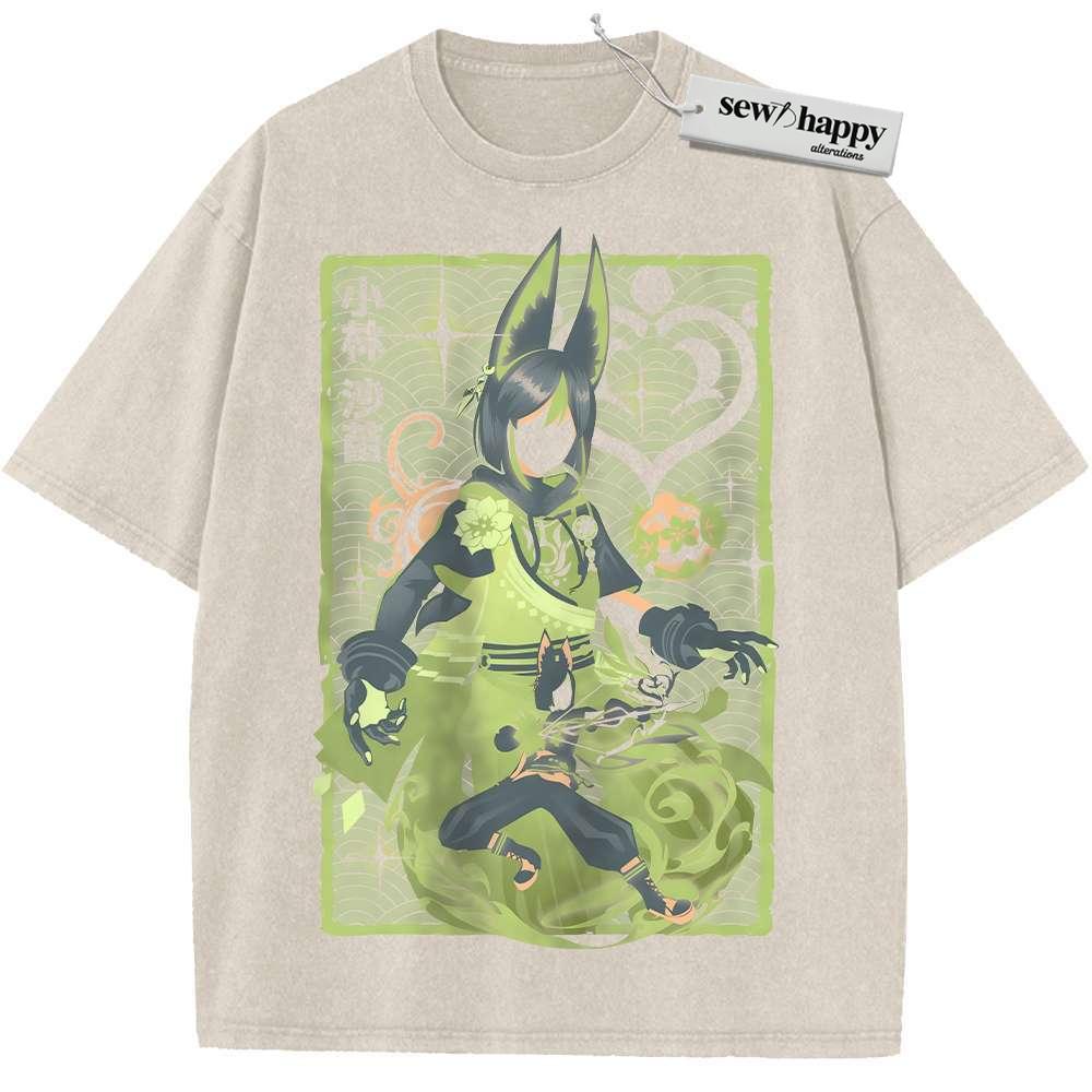 Wash Tee Tighnari Shirt, Genshin Impact Shirt, Game Shirt, Vintage Tee