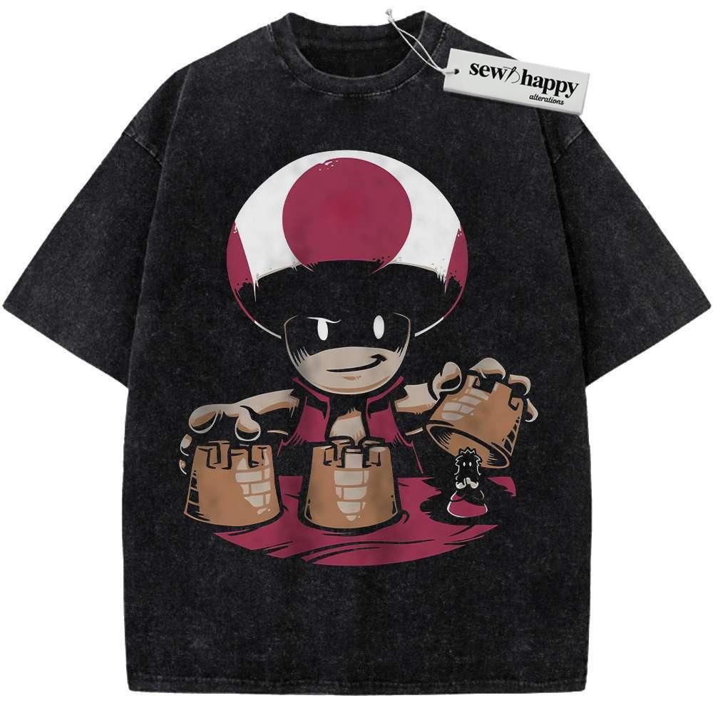Wash Tee Toad Shirt, Super Mario Shirt, Game Shirt, Vintage Tee