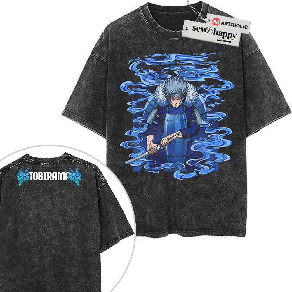 Wash Tee Tobirama Senju Shirt, Naruto Shirt, Anime Shirt, Vintage T-Shirt 2-Sided