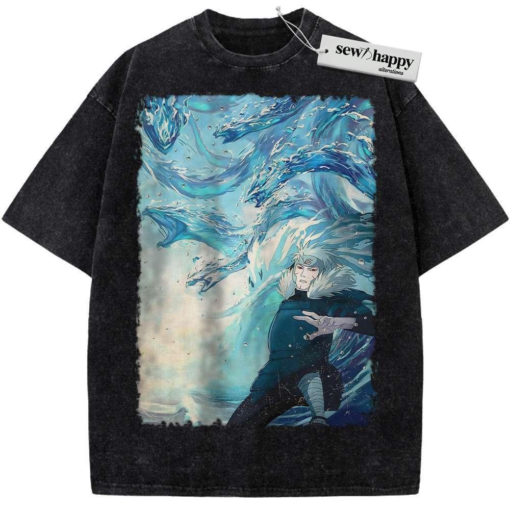 Wash Tee Tobirama Senju Shirt, Naruto Shirt, Anime Shirt, Vintage T-Shirt